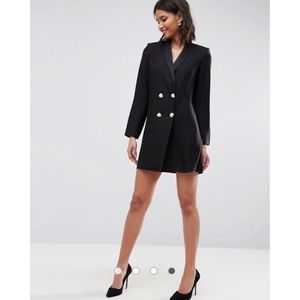 ASOS Black Tuxedo Blazer Dress